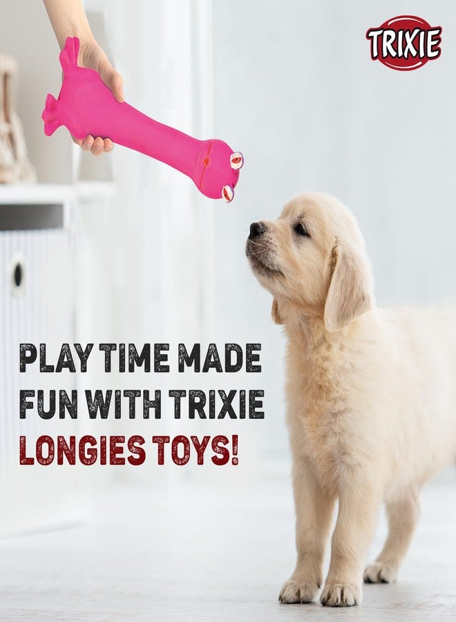 Trixie: - Longies Assorted Toy for Dogs | Made with Durable and Non-Toxic Latex Material, Encourages Positive Chew Behaviour and Maintains Dental Hygiene | Comes with a Squeaker for Added Fun - 18 cm - Image 2
